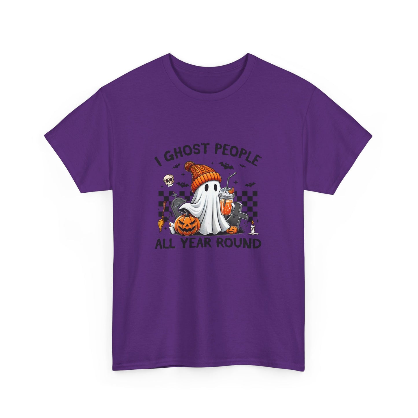 Funny Halloween T-Shirt: I Ghost People All Year Round Tee