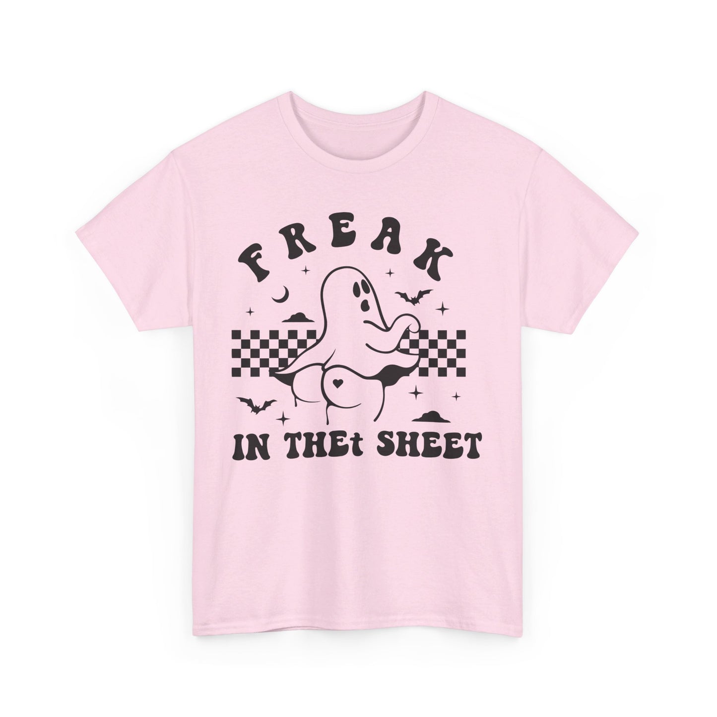 Freak In The Sheet Naughty Ghost T-shirt: Adorable Freak In The Sheet Graphic
