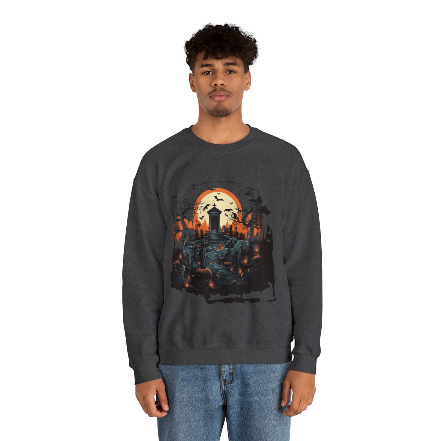 Graveyard Sweatshirt, Retro Sweatshirt, Cute Sweatshirt, Halloween Sweatshirt, Womens' Halloween, Spooky Sweatshirt, Halloween Party