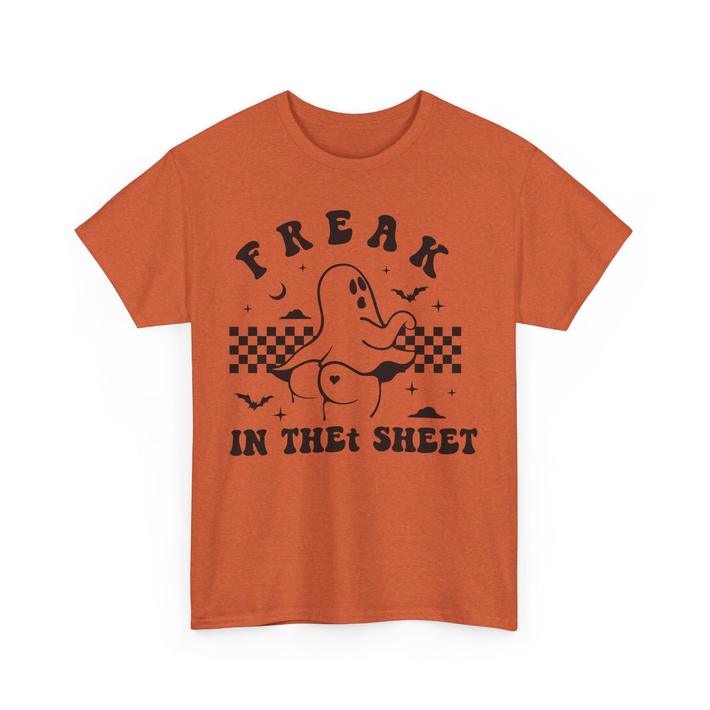 Freak In The Sheet Naughty Ghost T-shirt: Adorable Freak In The Sheet Graphic