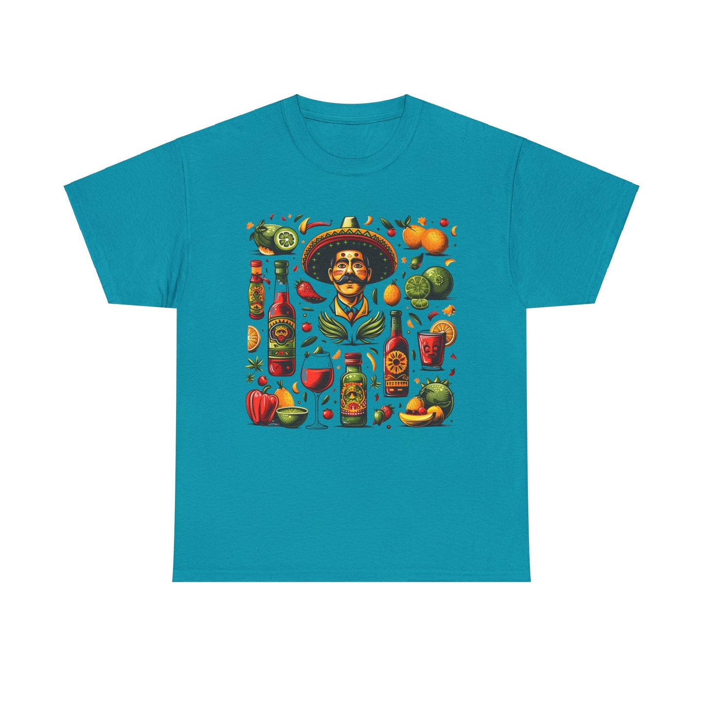 Celebrate Cinco de Mayo in Style with Flavors of Mexico Shirt - Lime, Tequila, Wine Glasses, Fiesta Ready Shirt, Mexican Cowboy with Lime