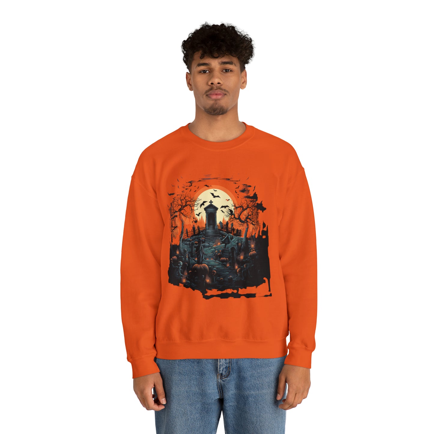 Graveyard Sweatshirt, Retro Sweatshirt, Cute Sweatshirt, Halloween Sweatshirt, Womens' Halloween, Spooky Sweatshirt, Halloween Party