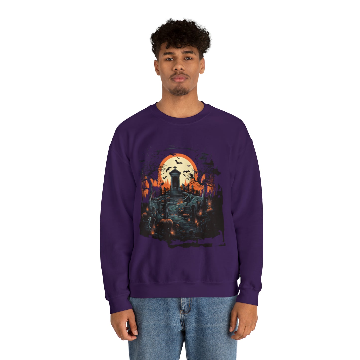 Graveyard Sweatshirt, Retro Sweatshirt, Cute Sweatshirt, Halloween Sweatshirt, Womens' Halloween, Spooky Sweatshirt, Halloween Party
