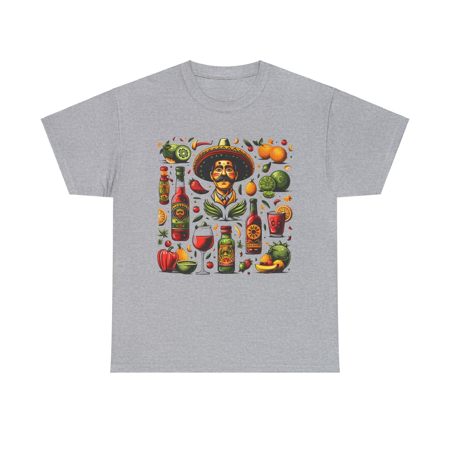 Celebrate Cinco de Mayo in Style with Flavors of Mexico Shirt - Lime, Tequila, Wine Glasses, Fiesta Ready Shirt, Mexican Cowboy with Lime