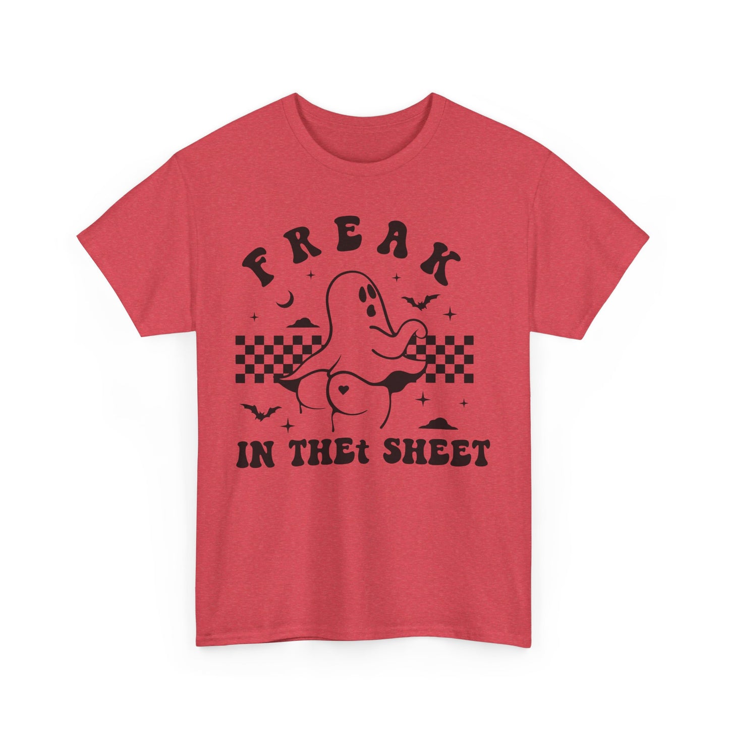 Freak In The Sheet Naughty Ghost T-shirt: Adorable Freak In The Sheet Graphic