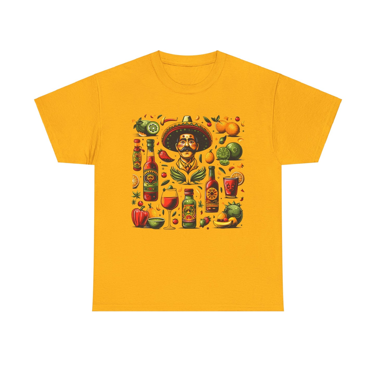 Celebrate Cinco de Mayo in Style with Flavors of Mexico Shirt - Lime, Tequila, Wine Glasses, Fiesta Ready Shirt, Mexican Cowboy with Lime