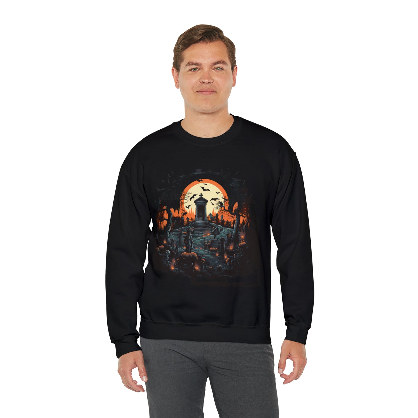 Graveyard Sweatshirt, Retro Sweatshirt, Cute Sweatshirt, Halloween Sweatshirt, Womens' Halloween, Spooky Sweatshirt, Halloween Party