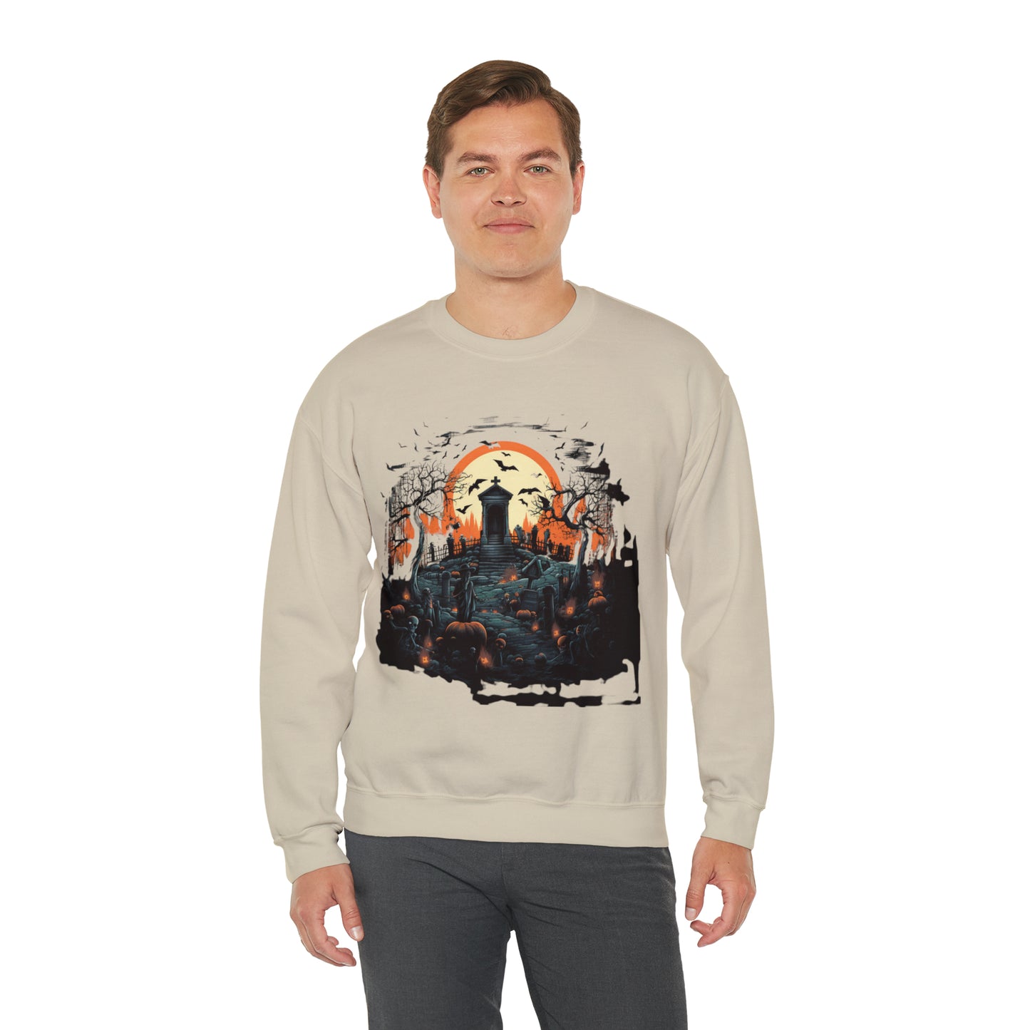 Graveyard Sweatshirt, Retro Sweatshirt, Cute Sweatshirt, Halloween Sweatshirt, Womens' Halloween, Spooky Sweatshirt, Halloween Party