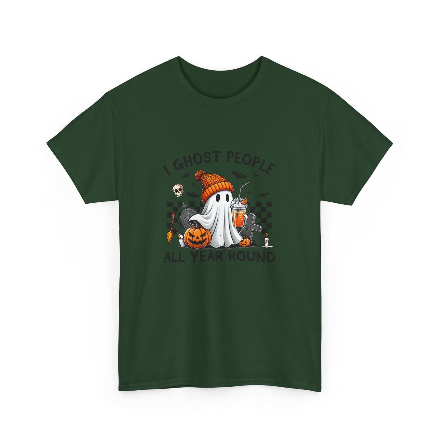 Funny Halloween T-Shirt: I Ghost People All Year Round Tee