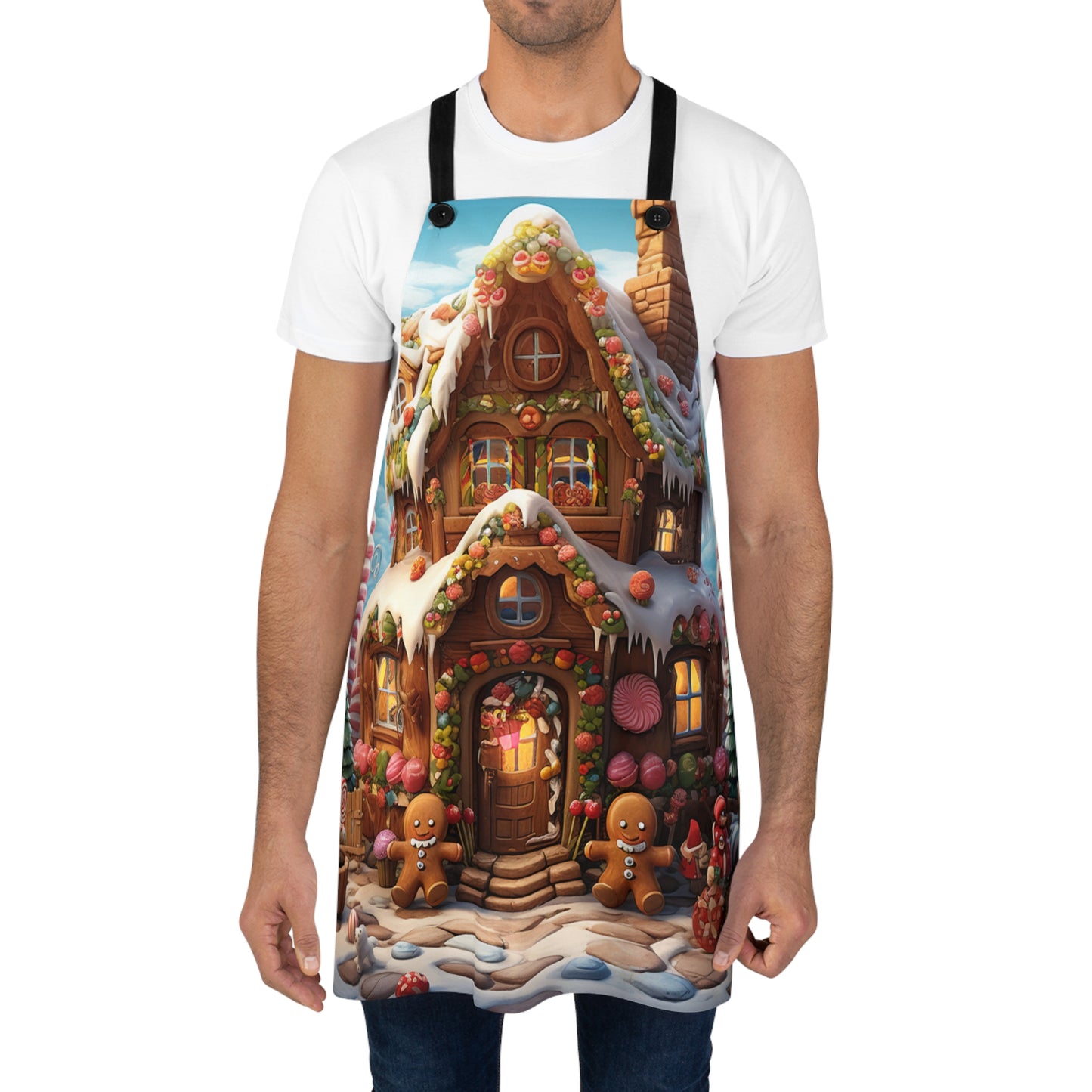 Gingerbread House Apron, Cookie Making Crew Apron, Christmas Apron, Christmas Lights Apron, Cookie Apron, Christmas Gift, Christmas cookie a