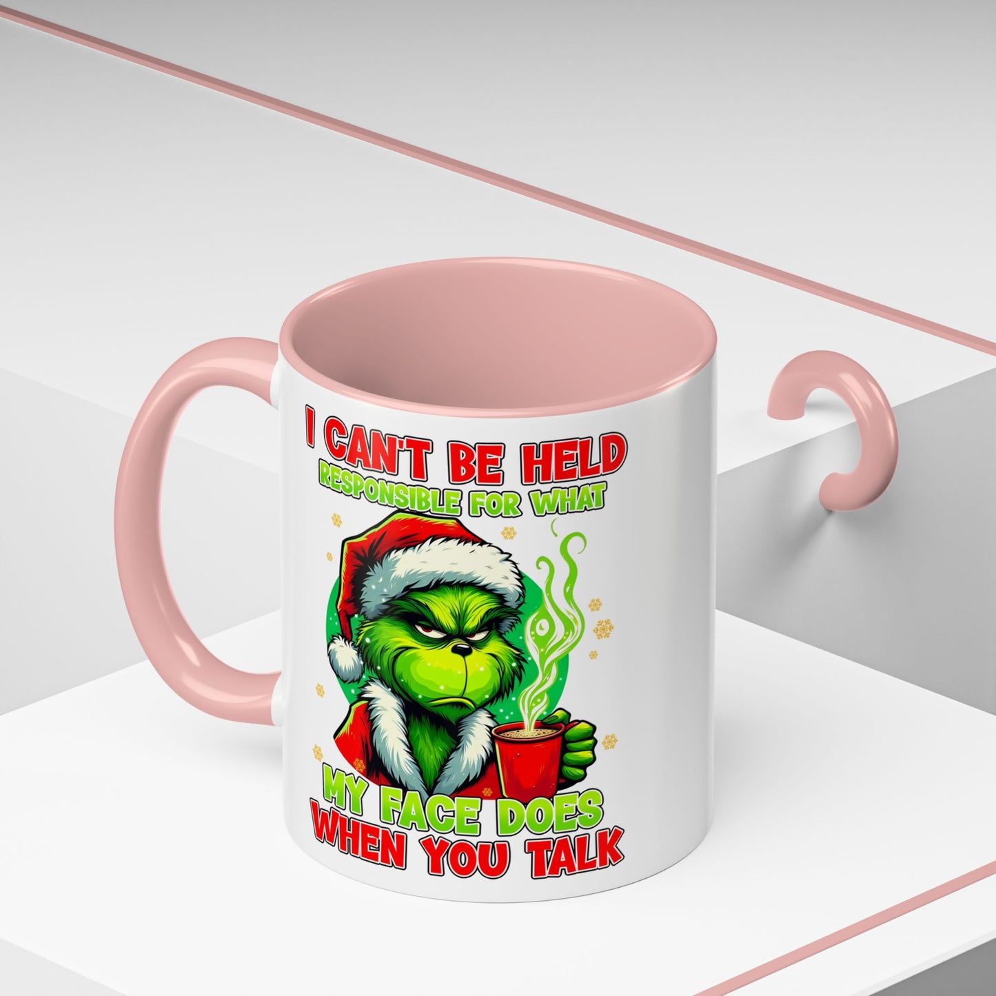 Grinch Christmas Mug: 'I Can't Be Held Responsible for My Face' Funny Holiday Gift