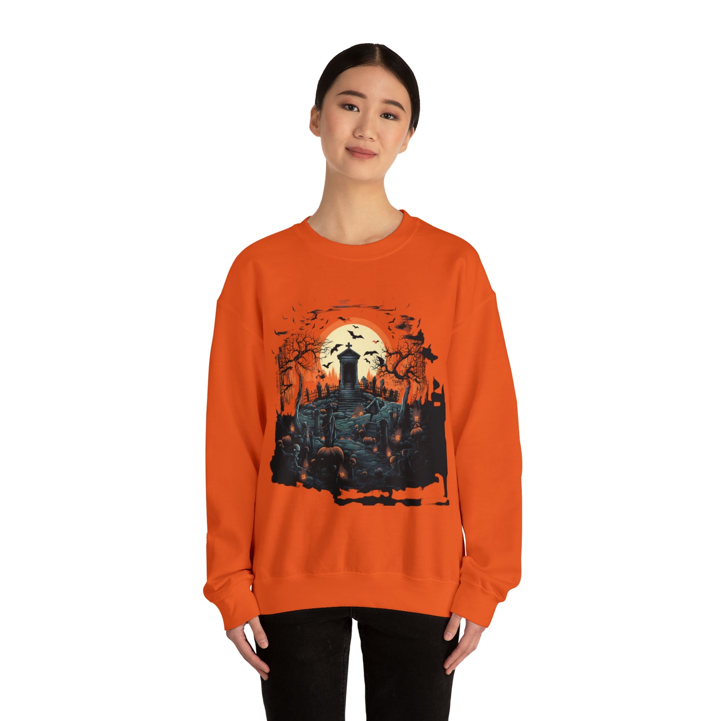 Graveyard Sweatshirt, Retro Sweatshirt, Cute Sweatshirt, Halloween Sweatshirt, Womens' Halloween, Spooky Sweatshirt, Halloween Party
