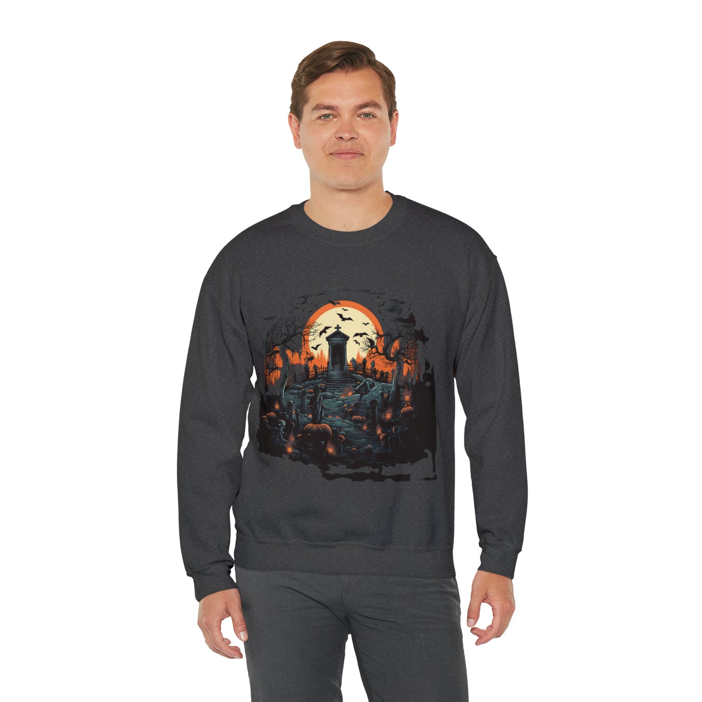 Graveyard Sweatshirt, Retro Sweatshirt, Cute Sweatshirt, Halloween Sweatshirt, Womens' Halloween, Spooky Sweatshirt, Halloween Party