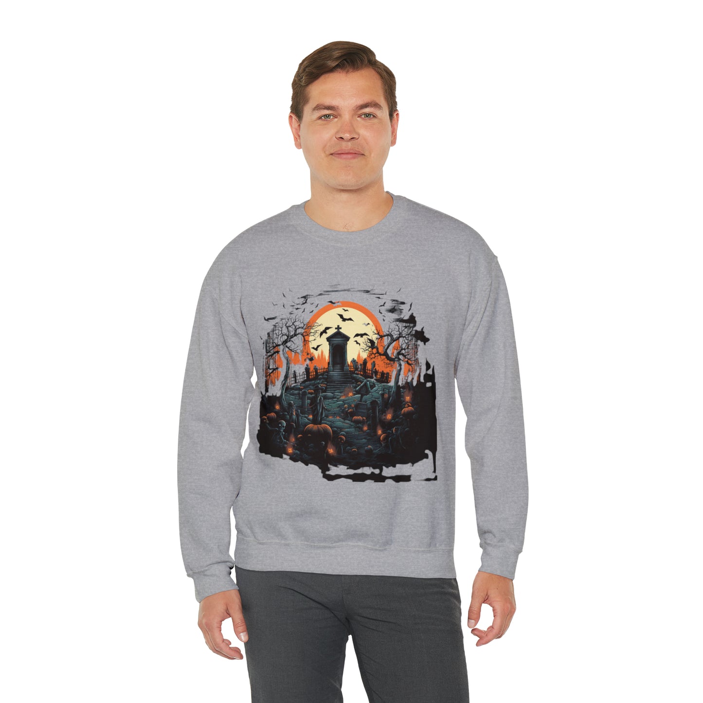 Graveyard Sweatshirt, Retro Sweatshirt, Cute Sweatshirt, Halloween Sweatshirt, Womens' Halloween, Spooky Sweatshirt, Halloween Party