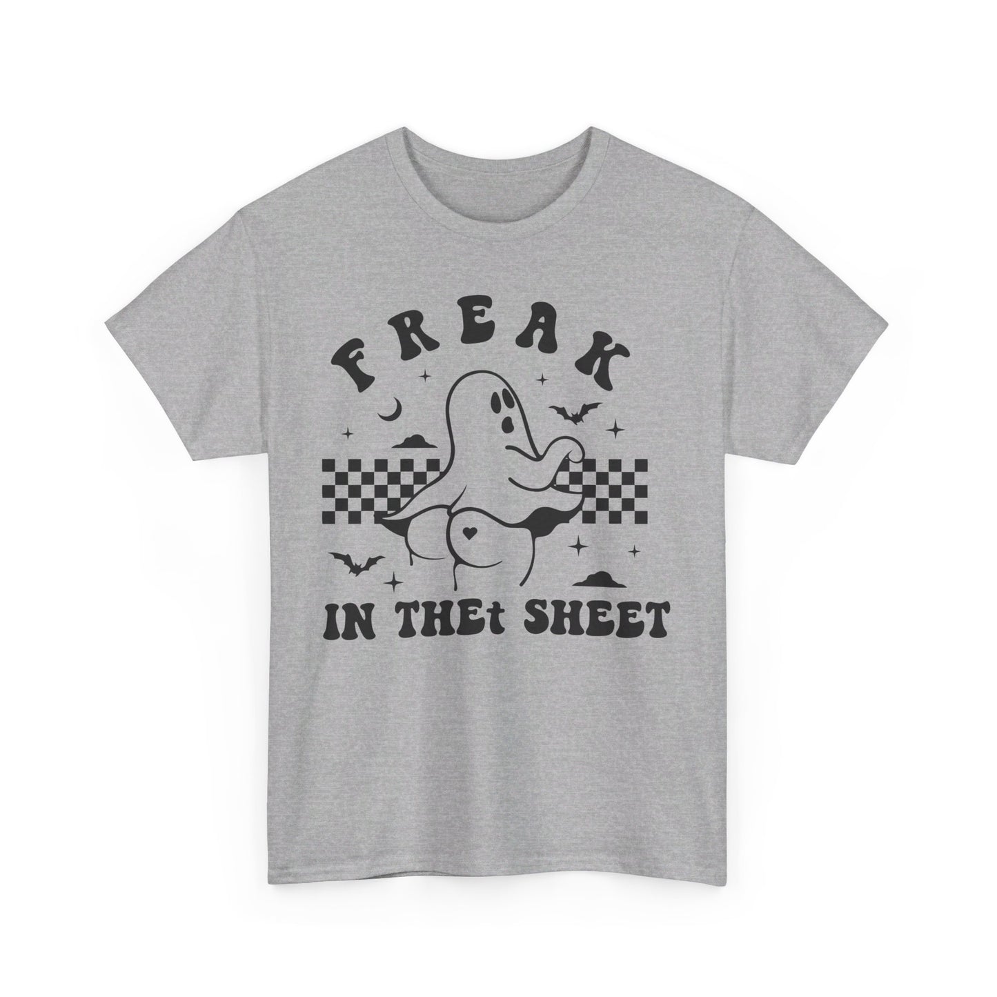 Freak In The Sheet Naughty Ghost T-shirt: Adorable Freak In The Sheet Graphic