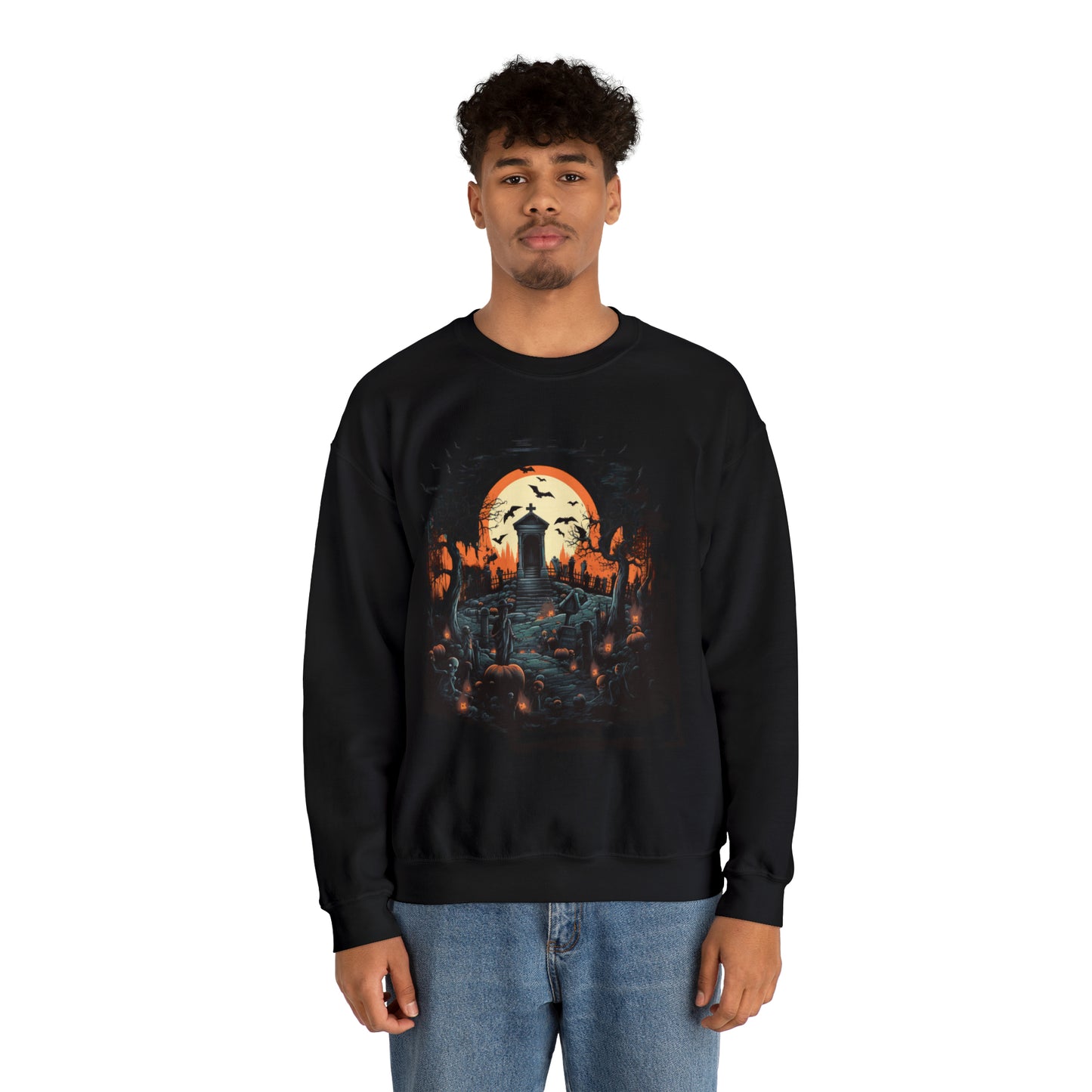 Graveyard Sweatshirt, Retro Sweatshirt, Cute Sweatshirt, Halloween Sweatshirt, Womens' Halloween, Spooky Sweatshirt, Halloween Party
