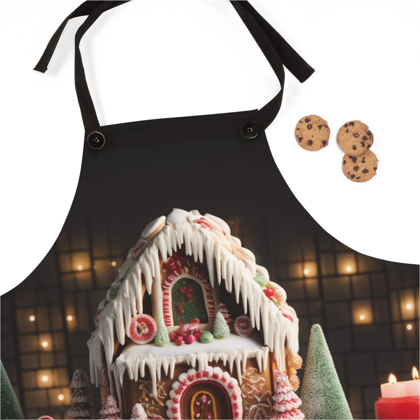 Festive Foodie Apron, Cookie Making Crew Apron, Christmas Apron, Christmas Lights Apron, Cookie Apron, Christmas Gift, Christmas cookie apro