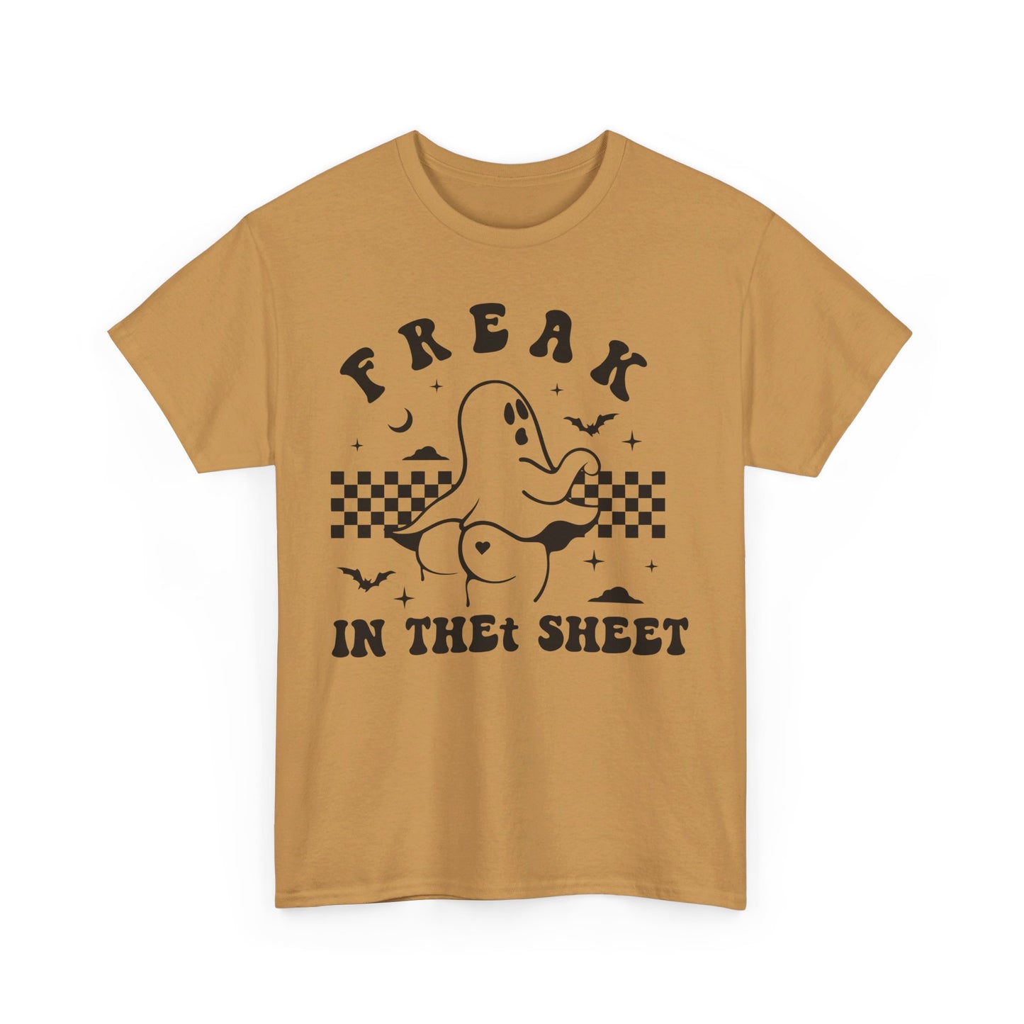 Freak In The Sheet Naughty Ghost T-shirt: Adorable Freak In The Sheet Graphic