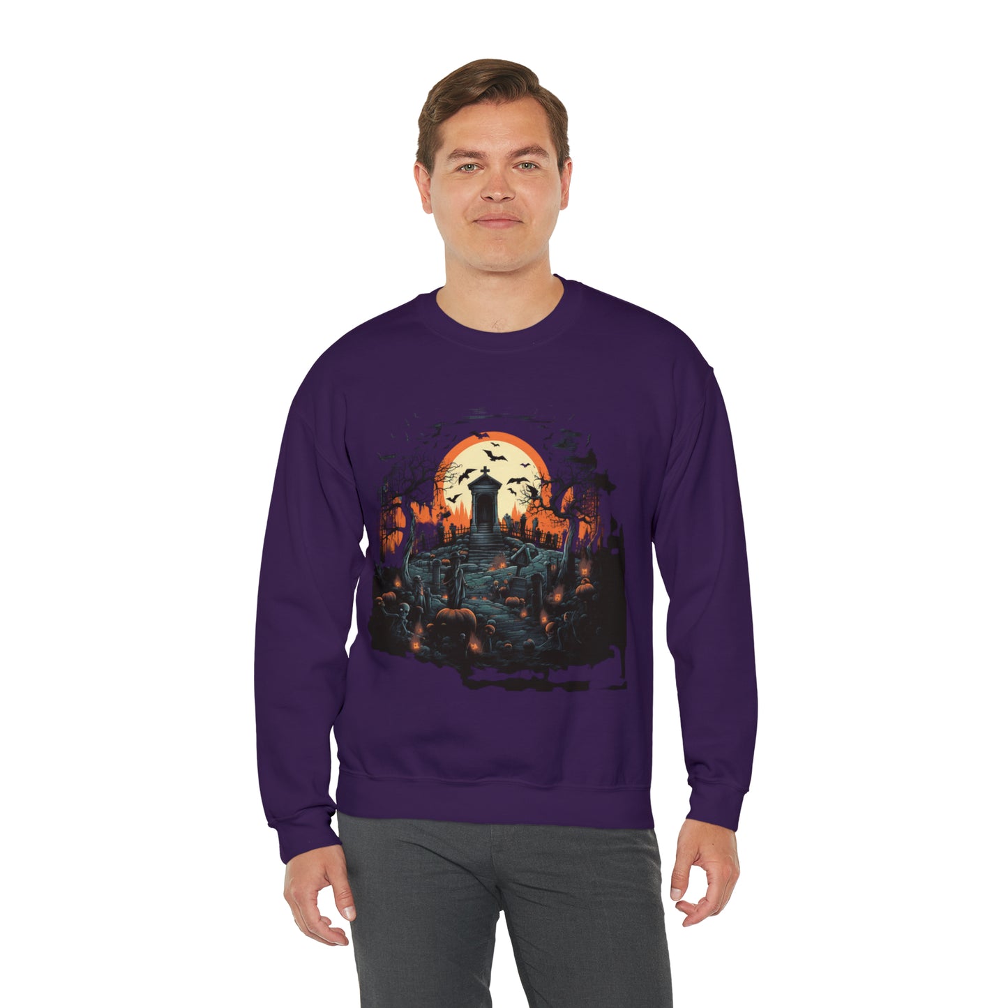 Graveyard Sweatshirt, Retro Sweatshirt, Cute Sweatshirt, Halloween Sweatshirt, Womens' Halloween, Spooky Sweatshirt, Halloween Party