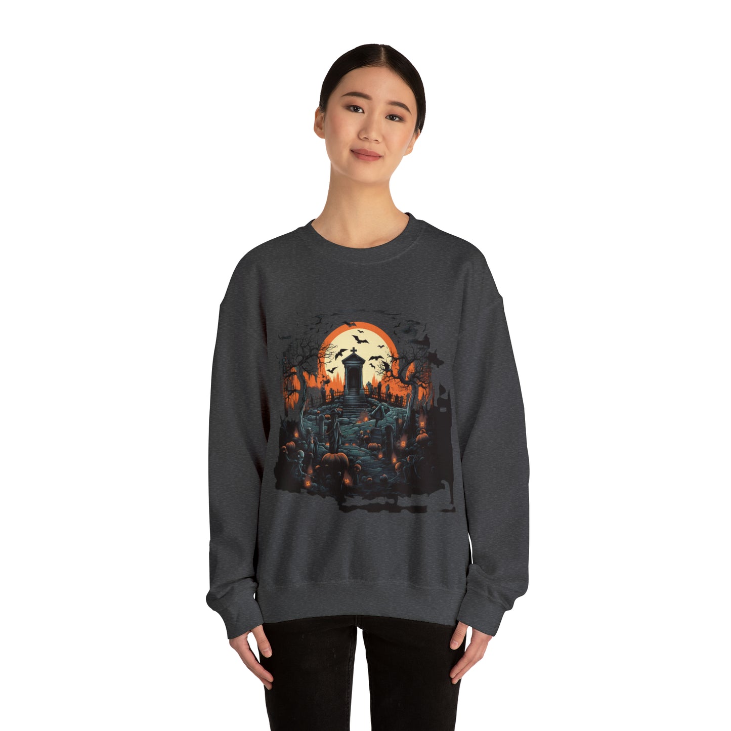 Graveyard Sweatshirt, Retro Sweatshirt, Cute Sweatshirt, Halloween Sweatshirt, Womens' Halloween, Spooky Sweatshirt, Halloween Party
