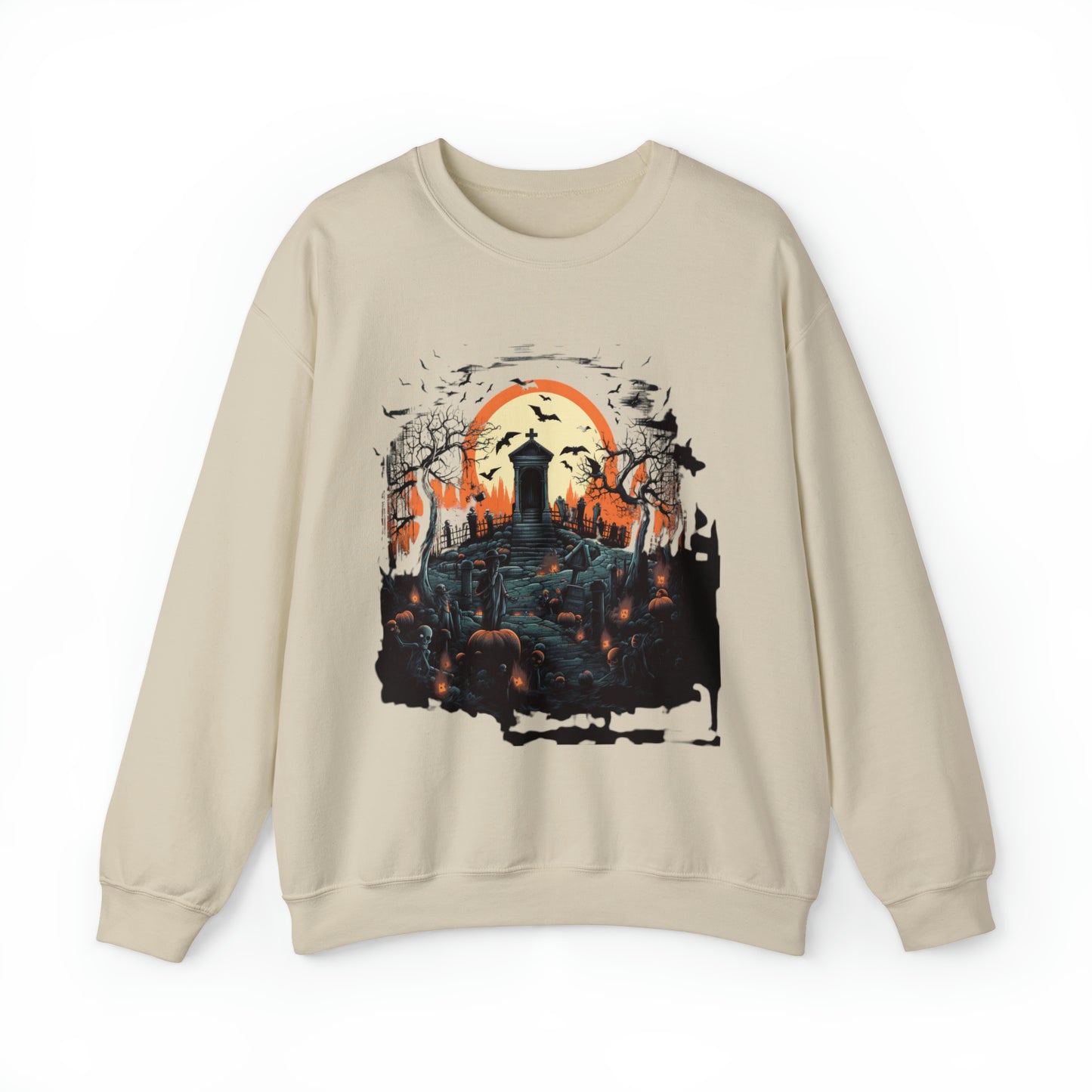 Graveyard Sweatshirt, Retro Sweatshirt, Cute Sweatshirt, Halloween Sweatshirt, Womens' Halloween, Spooky Sweatshirt, Halloween Party