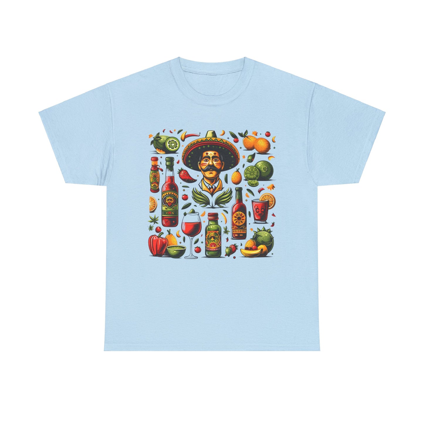 Celebrate Cinco de Mayo in Style with Flavors of Mexico Shirt - Lime, Tequila, Wine Glasses, Fiesta Ready Shirt, Mexican Cowboy with Lime