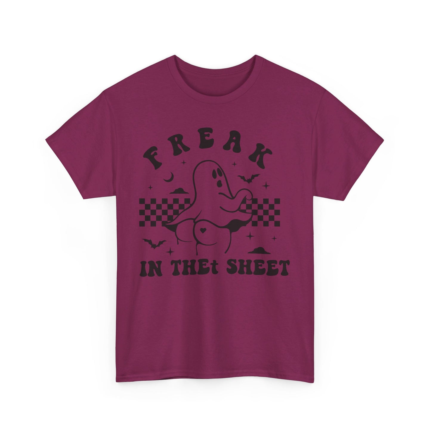 Freak In The Sheet Naughty Ghost T-shirt: Adorable Freak In The Sheet Graphic
