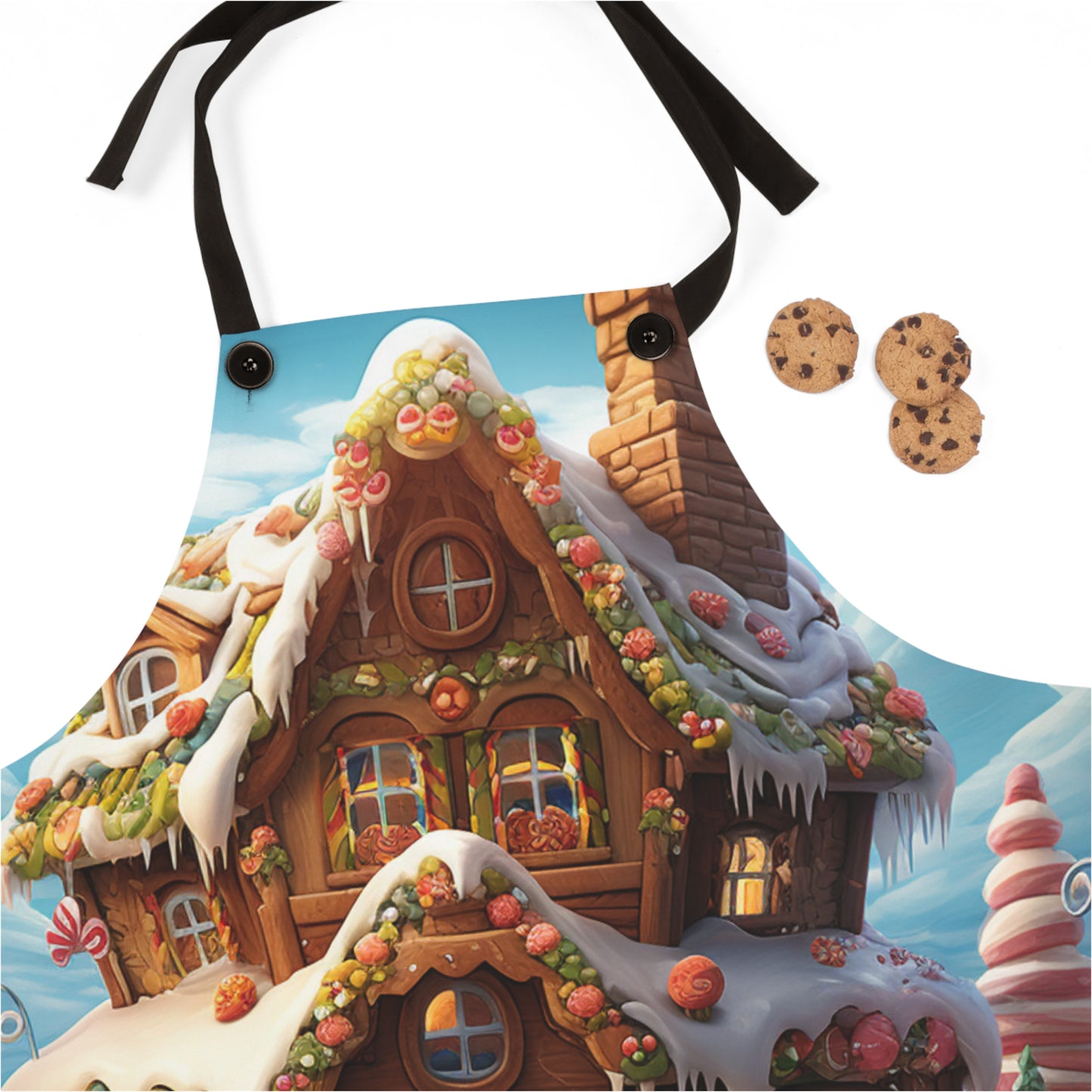 Gingerbread House Apron, Cookie Making Crew Apron, Christmas Apron, Christmas Lights Apron, Cookie Apron, Christmas Gift, Christmas cookie a