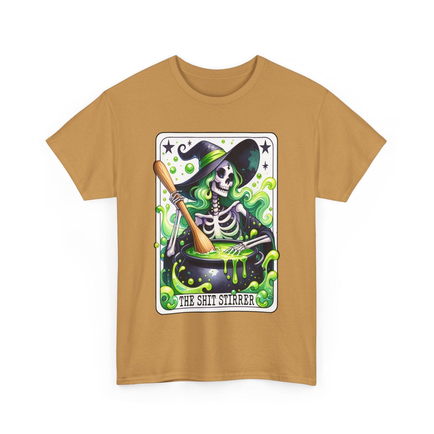 The Shit Stirrer Tarot Card Shirt, Skeleton Witch Shirt, Unisex Tarot Card Shirt, Book Lover Gift, Bookish Gift,Tarot Lover