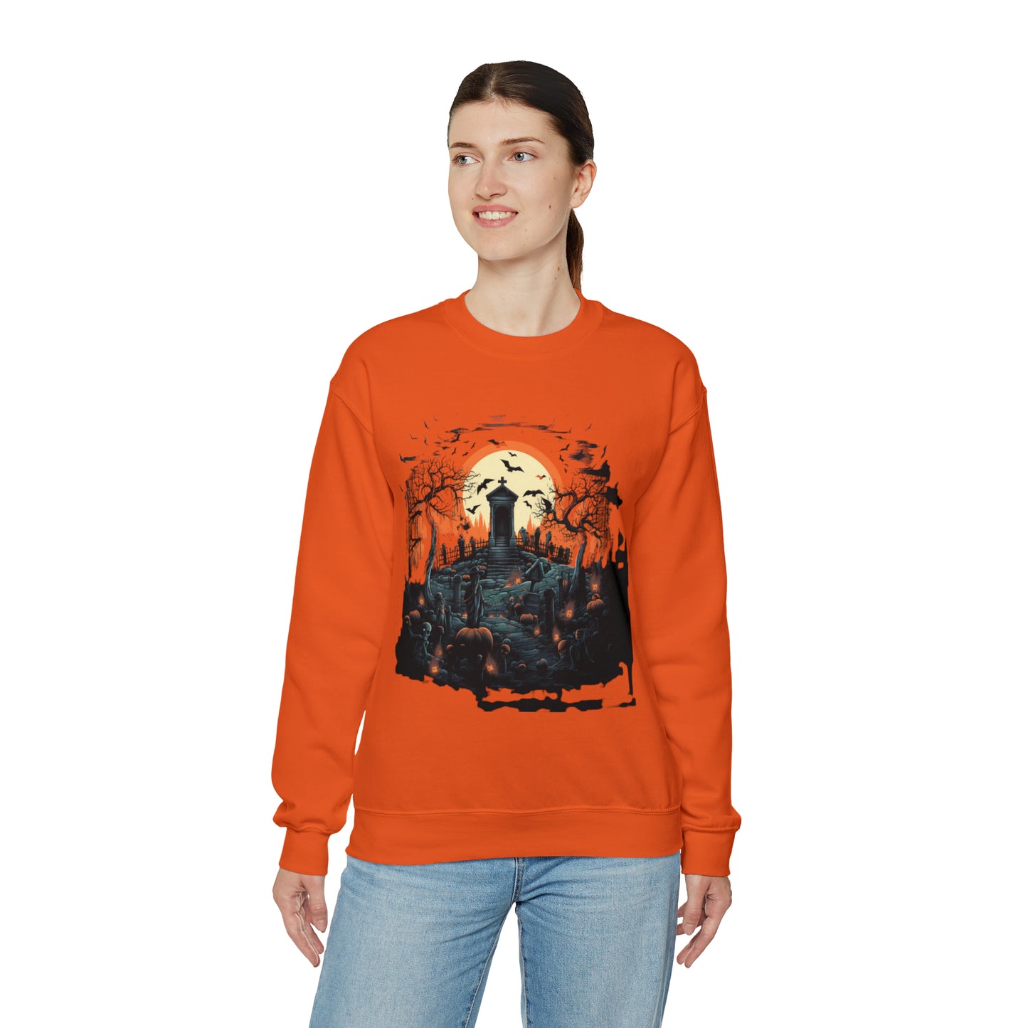 Graveyard Sweatshirt, Retro Sweatshirt, Cute Sweatshirt, Halloween Sweatshirt, Womens' Halloween, Spooky Sweatshirt, Halloween Party