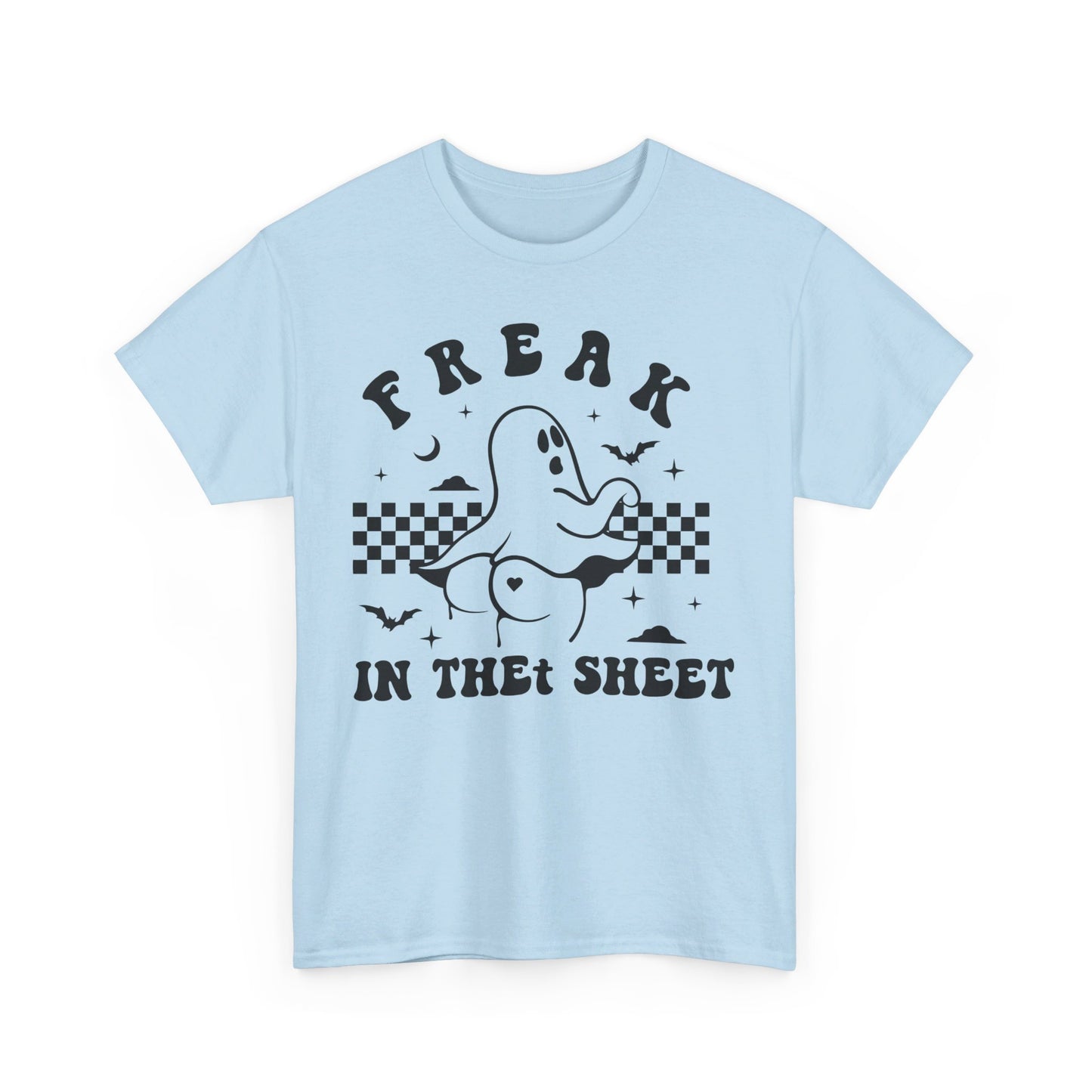 Freak In The Sheet Naughty Ghost T-shirt: Adorable Freak In The Sheet Graphic