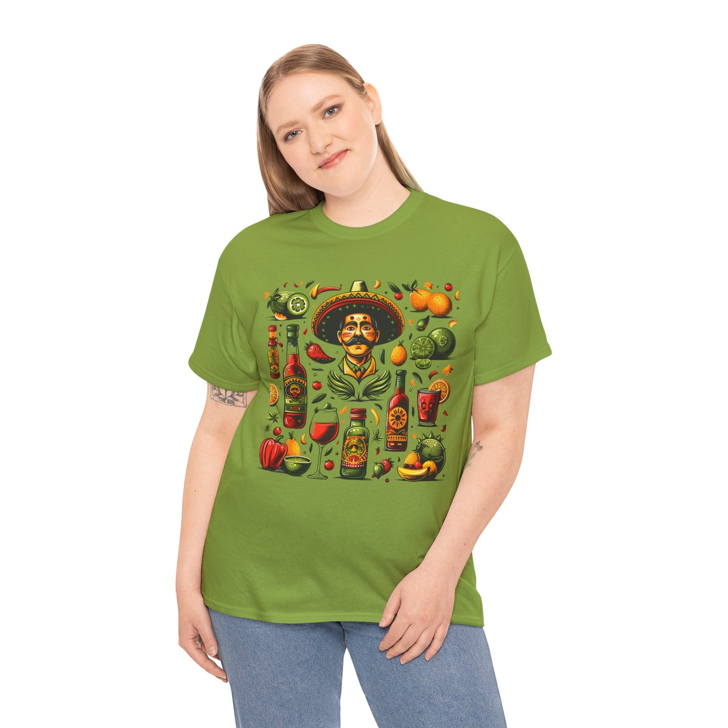 Celebrate Cinco de Mayo in Style with Flavors of Mexico Shirt - Lime, Tequila, Wine Glasses, Fiesta Ready Shirt, Mexican Cowboy with Lime