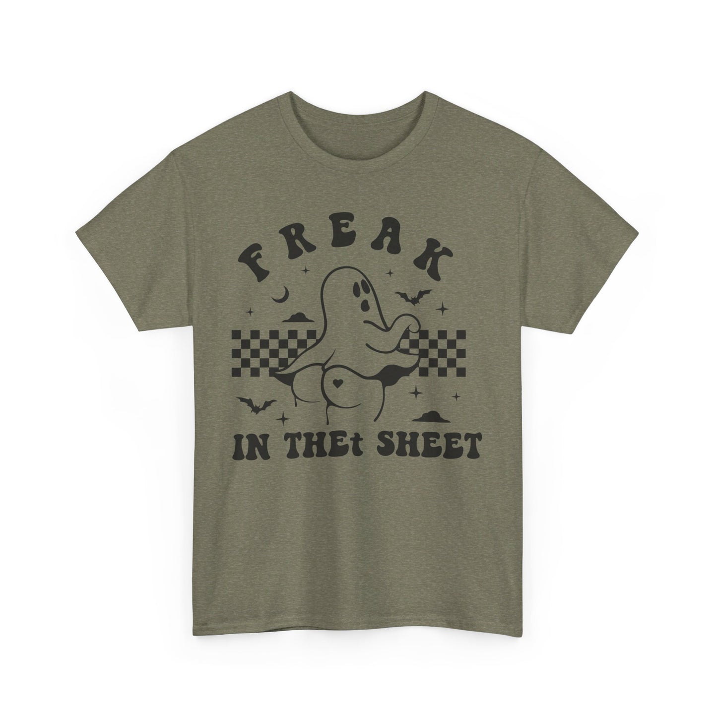 Freak In The Sheet Naughty Ghost T-shirt: Adorable Freak In The Sheet Graphic
