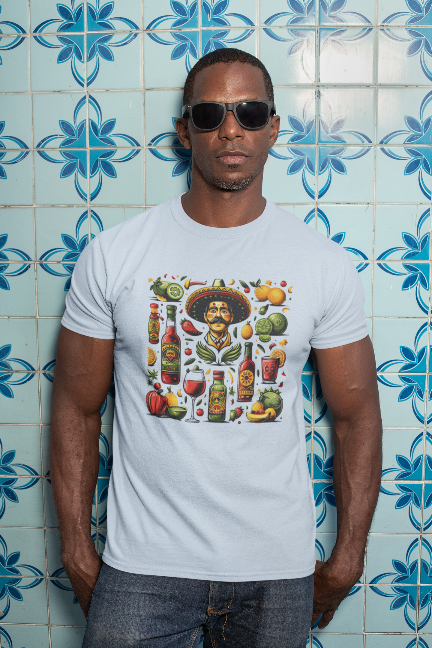 Celebrate Cinco de Mayo in Style with Flavors of Mexico Shirt - Lime, Tequila, Wine Glasses, Fiesta Ready Shirt, Mexican Cowboy with Lime