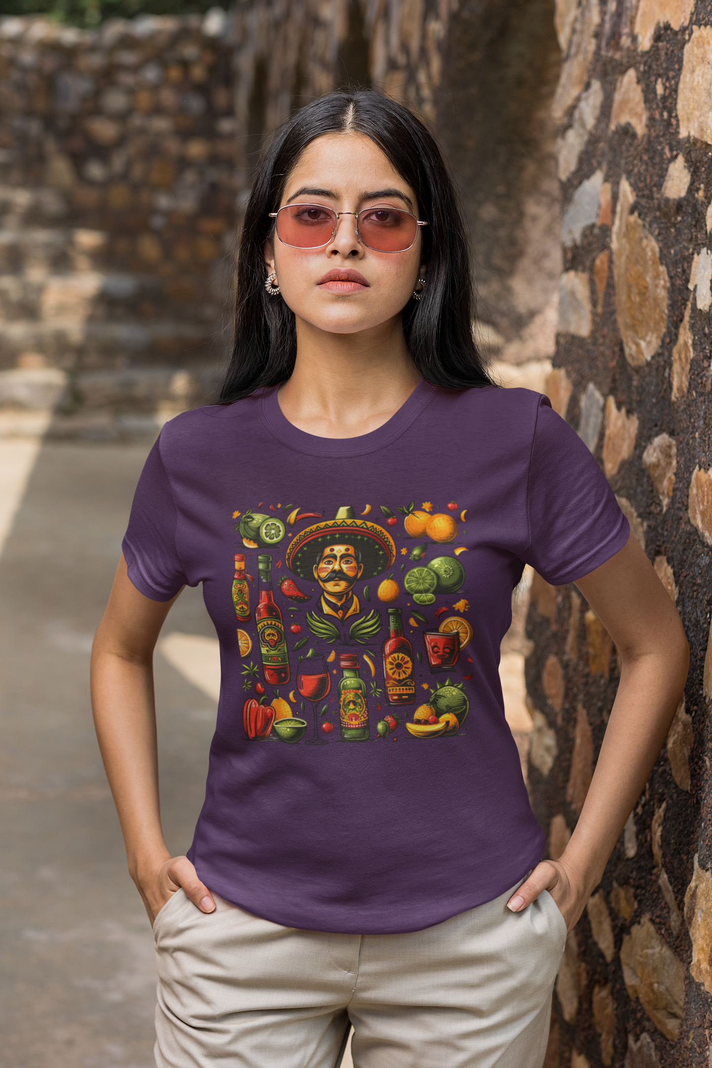 Celebrate Cinco de Mayo in Style with Flavors of Mexico Shirt - Lime, Tequila, Wine Glasses, Fiesta Ready Shirt, Mexican Cowboy with Lime