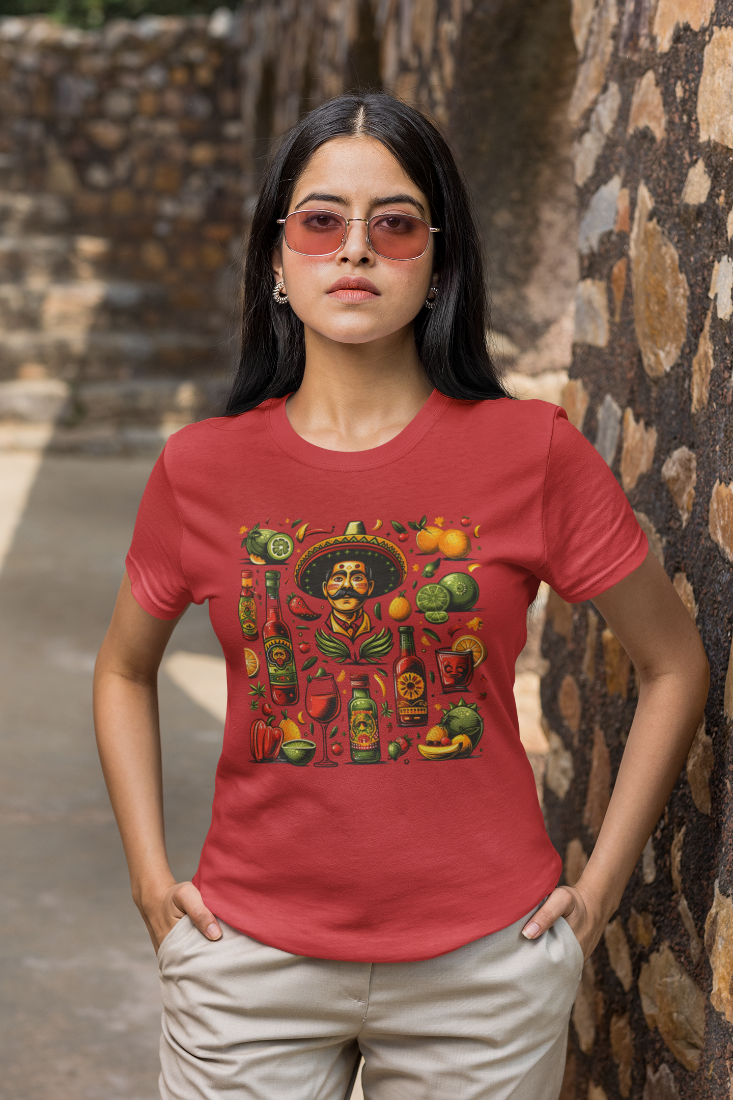 Celebrate Cinco de Mayo in Style with Flavors of Mexico Shirt - Lime, Tequila, Wine Glasses, Fiesta Ready Shirt, Mexican Cowboy with Lime