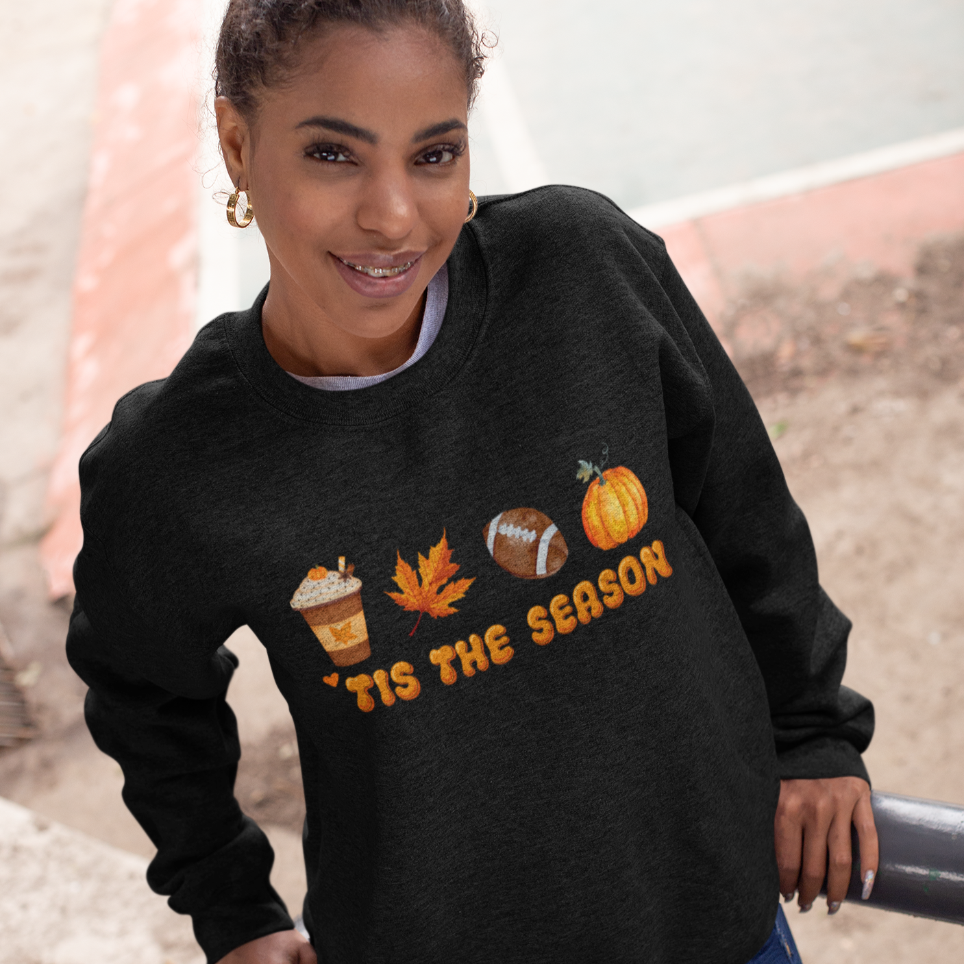 Tis The Season, Fall Sweatshirt for Women, Halloween Sweatshirt, Fall Clothing Shirt, Fall Crewneck Sweatshirts, Pumpkin Shirt, Thanksgiving Sweater, Autumn