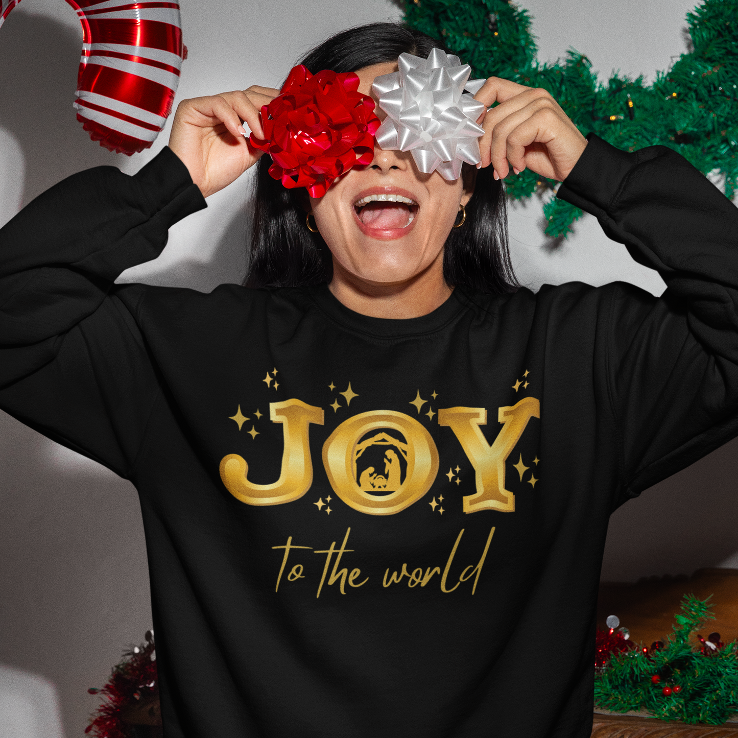 Joy To the World Sweatshirt, Christmas Sweatshirt, Joy Sweatshirt, Gift For Christmas, Peace Sweatshirt, Christmas Gift For Women