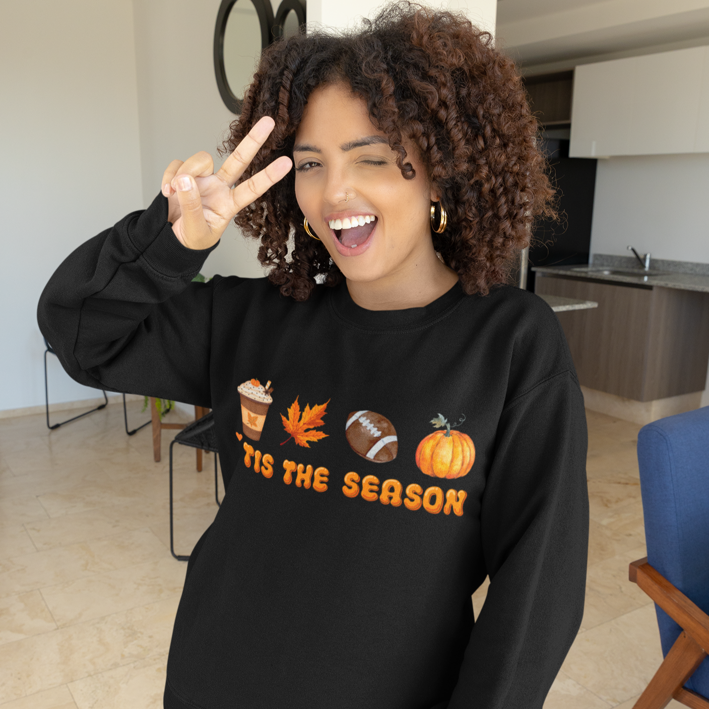 Tis The Season, Fall Sweatshirt for Women, Halloween Sweatshirt, Fall Clothing Shirt, Fall Crewneck Sweatshirts, Pumpkin Shirt, Thanksgiving Sweater, Autumn