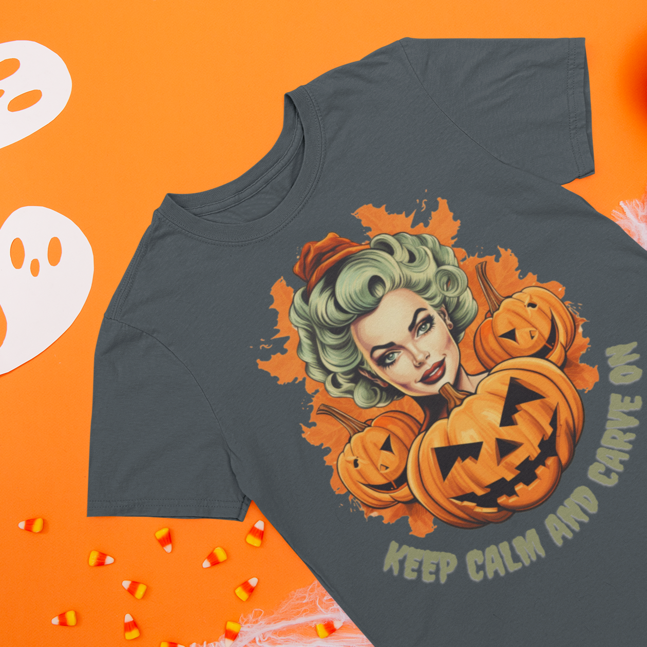 Keep Calm and Carve On, Retro Halloween Shirt, Retro Fall Shirt, Vintage Halloween,Witch Tshirt,Womens Halloween, Mens Halloween, Pumpkin