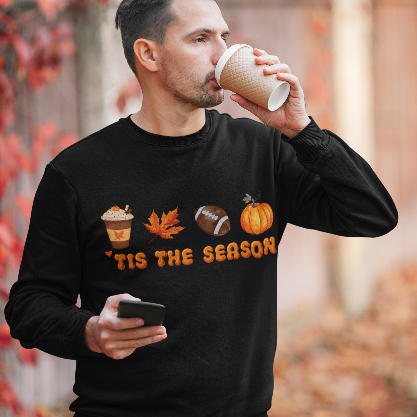 Tis The Season, Fall Sweatshirt for Women, Halloween Sweatshirt, Fall Clothing Shirt, Fall Crewneck Sweatshirts, Pumpkin Shirt, Thanksgiving Sweater, Autumn