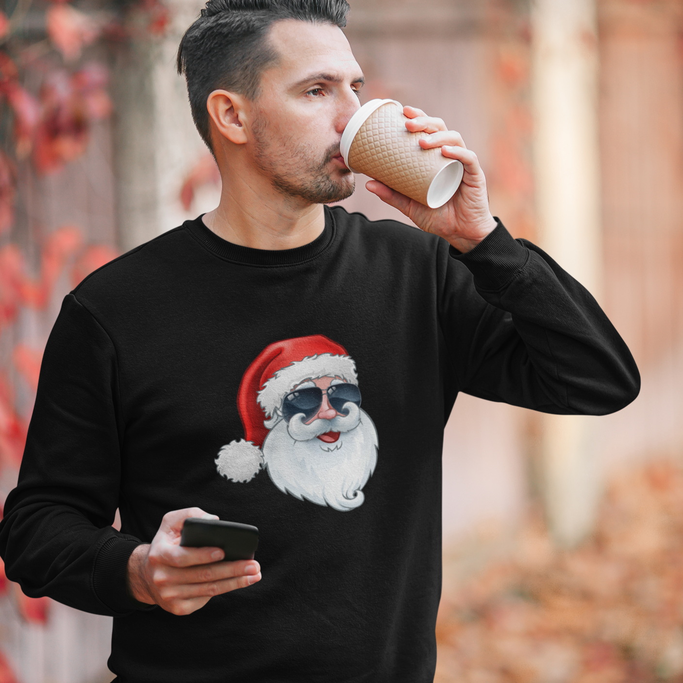 Pink Retro Santa Shirt, Christmas Sweatshirt, Women Christmas Santa Shirts, Cute Vintage Santa Shirt, Classic Christmas Shirt, Christmas