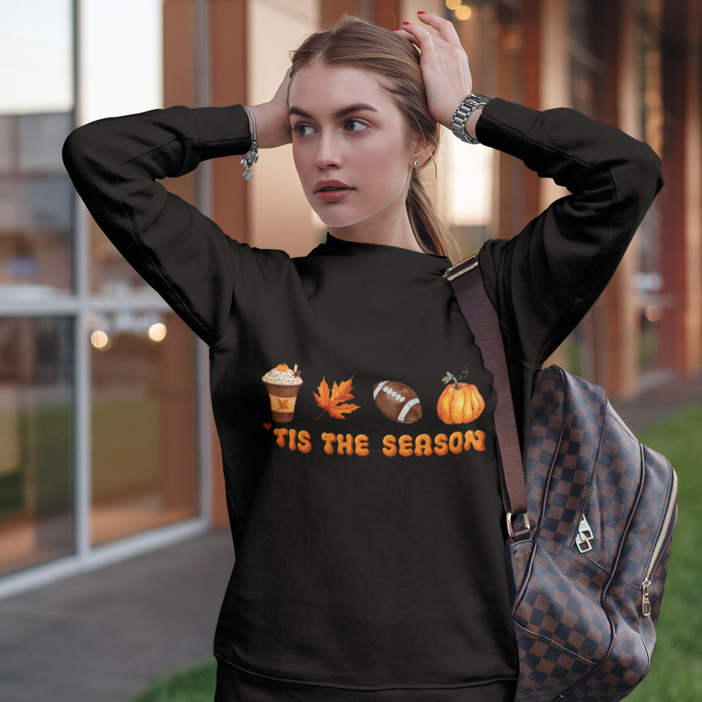 Tis The Season, Fall Sweatshirt for Women, Halloween Sweatshirt, Fall Clothing Shirt, Fall Crewneck Sweatshirts, Pumpkin Shirt, Thanksgiving Sweater, Autumn
