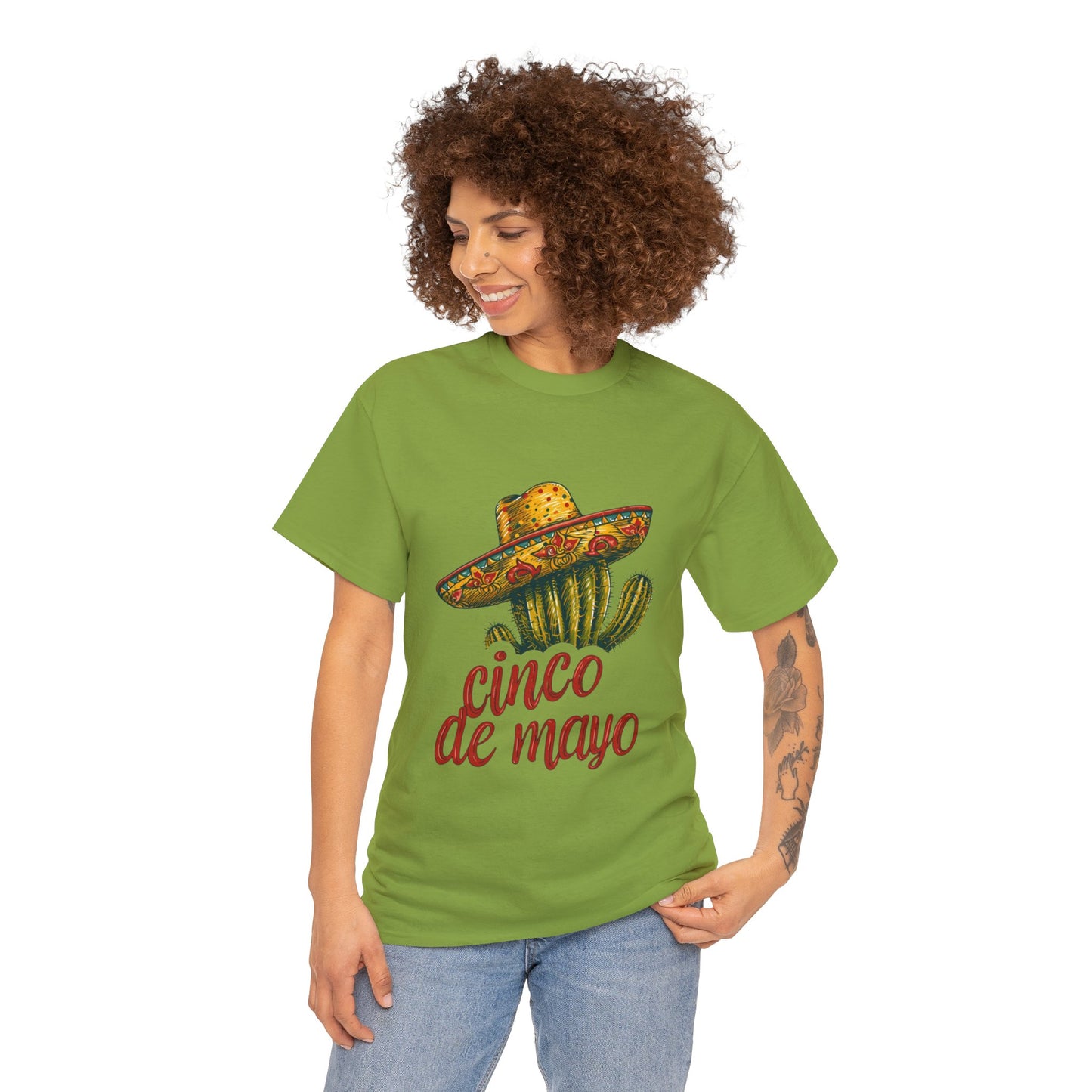 Cactus Chic: Cinco de Mayo Shirt with a Whimsical Sombrero, Celebrate in Style, Cinco de Mayo Cactus Sombrero Shirt