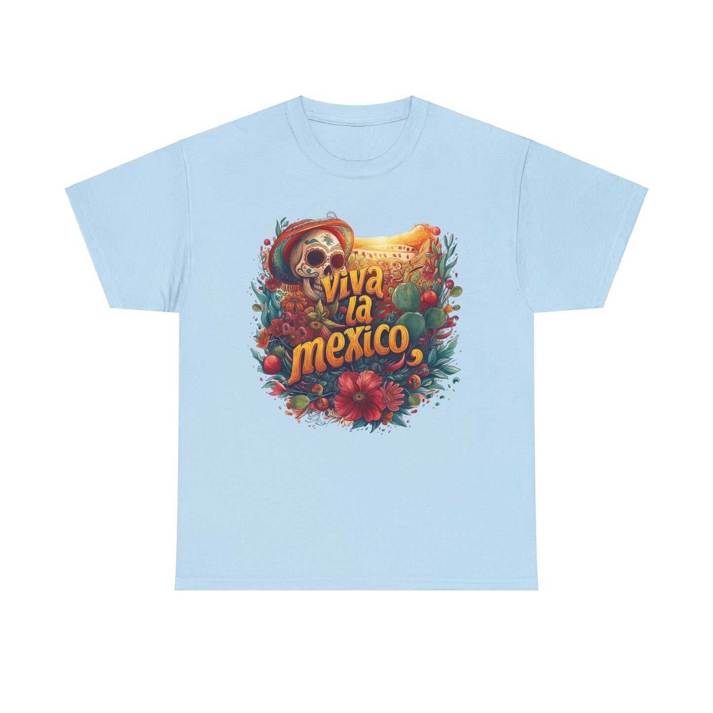 Colorful Viva la Mexico Cinco de Mayo Shirt - Mexican Holiday Apparel, Cinco de Mayo Fiesta Attire - Viva la Mexico Graphic Tee