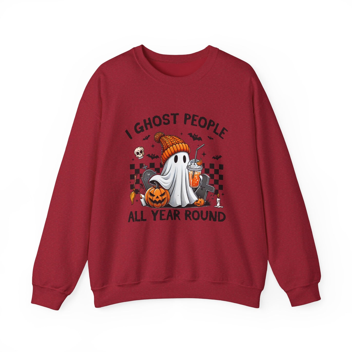 I Ghost People All Year Round Sweatshirt, Cute Ghost Sweatshirt, Funny Spooky Sweatshirt, Womens Ghost Sweatshirt, Spooky Season