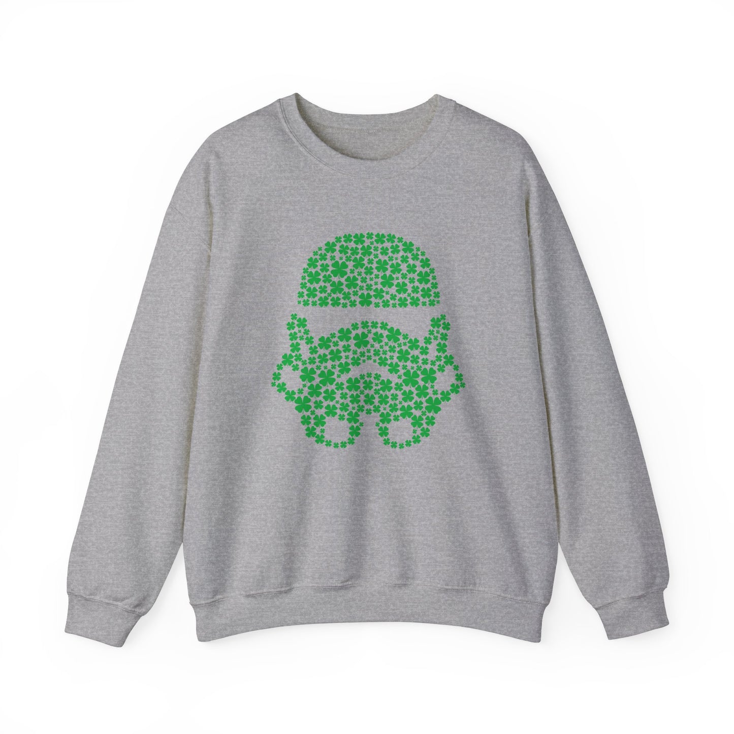 Galactic Love Defender Sweatshirt - Stormtrooper Clover Edition for St. Patrick's Day, St Pattys Day Sweatshirt, Four Leaf Clover Sweater