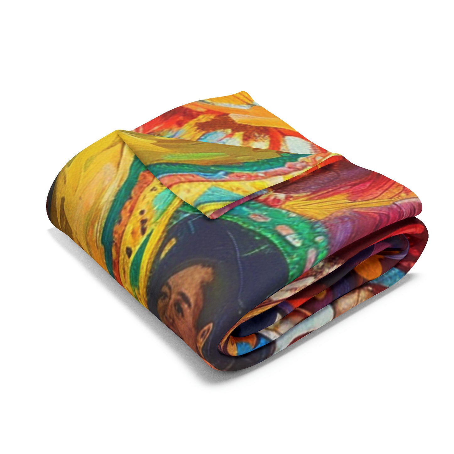 Colorful Cinco de Mayo Artic Fleece Blanket with Hispanic Lady Dancing, Cinco de Mayo Celebration Hispanic Lady Dance Artic Fleece Blanket