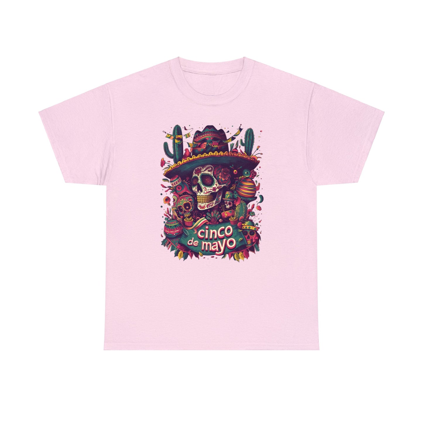 Unique Day of the Dead Apparel for Your Cinco de Mayo Festivities, Colorful Cinco de Mayo Shirt Featuring Day of the Dead Design