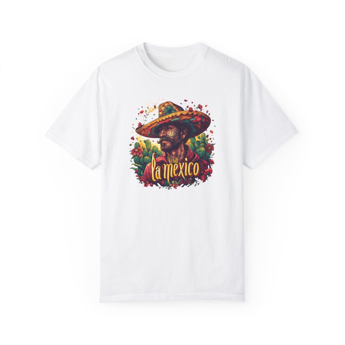 Viva La Mexico Tshirt: Mexican Cowboy Sombrero Graphic Tee, Fiesta Ready Tshirt, Mexican Cowboy in Sombrero Print